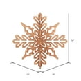 thumbnail image 2 of Vickerman 14" Rose Gold 3D Glitter Snowflake Christmas Ornament, 2 of 2