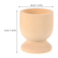 thumbnail image 2 of OUNONA 6pcs Easter Egg Stands for DIY Crafts Wooden Egg Holder Boiled Eggs Stand Cute Egg Display Stand for Countertop Unfinished Wood Egg Cups, 2 of 8