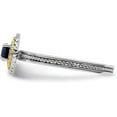 thumbnail image 3 of Solid Sterling Silver & 14k Two-Tone Gold Stackable Expressions Created Sapphire Ring - Ring Size 9.0, 3 of 8