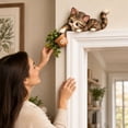 thumbnail image 4 of Trovenix Cat Door Corner Decor Cute Kitty Door Frame Corner Ornament Funny Peeking Cat Door Topper for Home Room Doorway Holiday Wall Decoration, 4 of 6