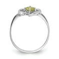 thumbnail image 2 of Primal Gold 14 Karat White Gold 4mm Peridot and AAA Diamond Ring, 2 of 5