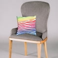 thumbnail image 3 of Everything Comfy Zebra Print Decorative Throw Pillow, 16x16 Inch, Rainbow Gradient/White,, 3 of 4