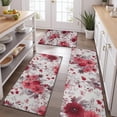 thumbnail image 2 of Pioneer Flower Floral Print Pattern Kitchen Rugs Sets Of 3,Kitchen Runner Rugs Non Skid Washable,Decorative Kitchen Floor Mats for Kitchen,Sink,Laundry,17"x30"+ 17"x47" + 17"x59", 2 of 6