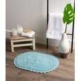 thumbnail image 4 of Alfombra de baño DII Crochet Collection reversible, grande, ovalada, azul DII Ver descripción, 4 of 7