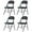 Black | 4 Pack, variant on Tcbosik 6 Pack Folding PVC Chairs with Metal Frame, Indoor & Outdoor Seat for Wedding, Party, Picnic, Dining, Light Brown