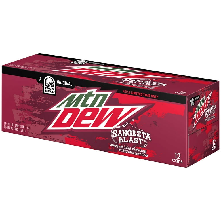 Mountain Dew Sangrita Blast Citrus Punch Soda Pop, 12 fl oz 12