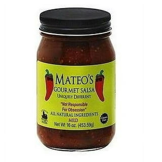 Mateo's Gourmet Salsa 16oz Glass Jar (Pack of 3) Select Heat Level Below  (Mild)