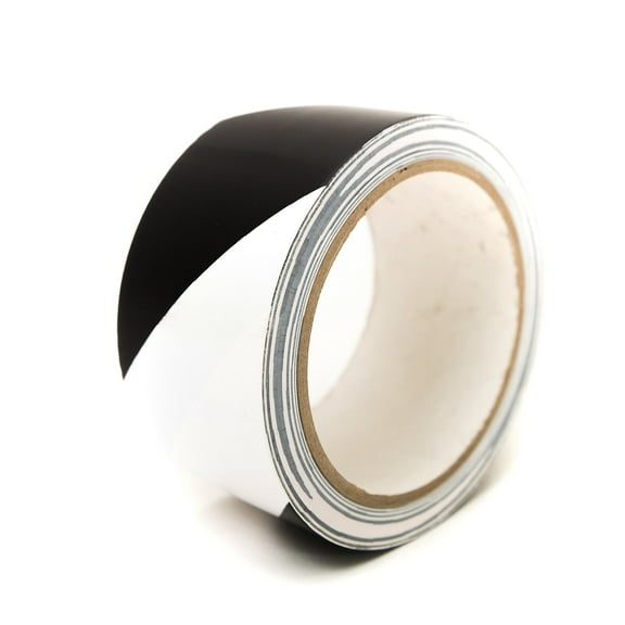 Bertech Safety Warning Tape 2" x 18 Yards Black/White (BERST-2BW)