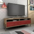 thumbnail image 2 of Manhattan Comfort Joy Support TV 59" en Rouge et Marron, 2 of 10