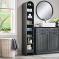 thumbnail image 3 of SinCiDo Narrow Arched Bookcase, 8-Tier Open Shelf Bookcase, Medium Density Fiberboard, 3 of 7