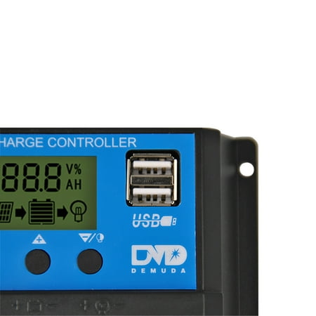 30a Digital Charge Controller - 30A Dual USB Solar Panel Battery Regulator Charge Controller 12V 24V