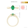 thumbnail image 4 of ANGARA Natural Tapered Shank Emerald Solitaire Ring with Diamond Accents in 14K Yellow Gold for Women (Size-7x5mm) | May Birthstone, Anniversary, Jewelry Gift for Women | Natural Emerald Ring, 4 of 9