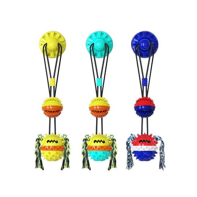 TIMIFIS Jouets pour Chien Drôles Molaires de Chien Jeu Résistant Extérieur Corde Forte Balle Sonore Jouet pour Chien Jouets Interactifs pour Chien - Été