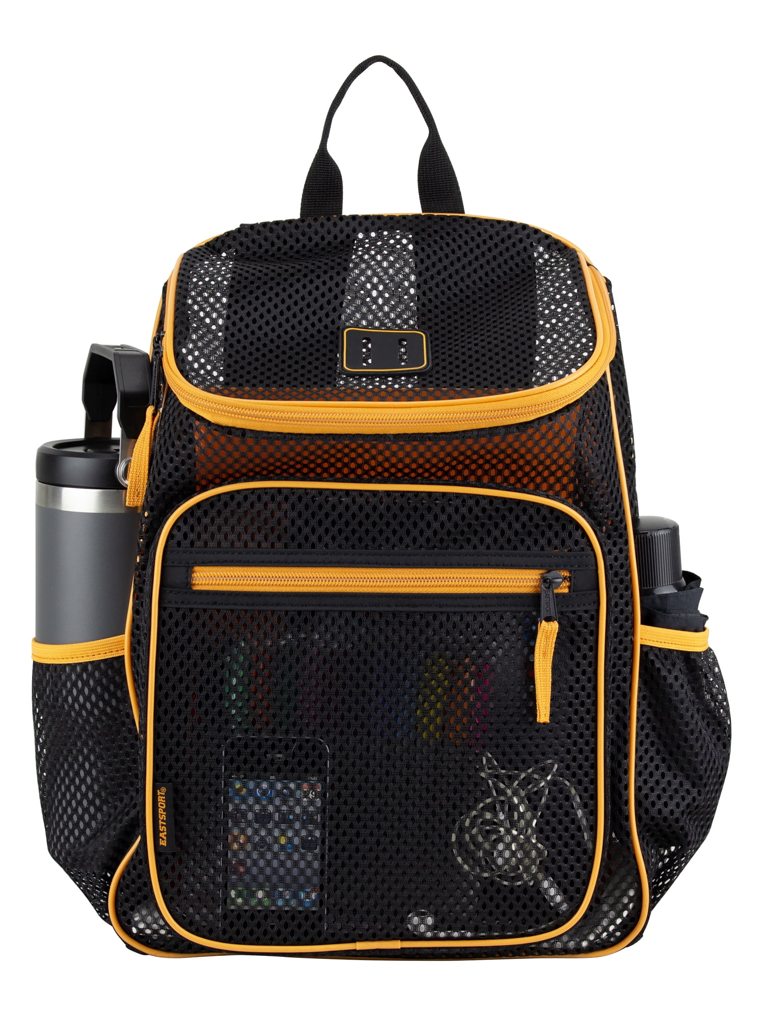 Eastsport Myth Pro Top Loader Mesh Backpack, Black/Sundial