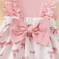 thumbnail image 5 of Sopiago Baby Girl Clothes Romper for Baby Girl Dress Lace Ruffle Sleeveless Summer Outfits with Headband Light Pink,0-3 Months, 5 of 7
