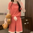 thumbnail image 4 of Jxximdong Pajamas for Women Set Women's Sleepwear Short Sleeve Pajama Set Red Loungewear XXL, 4 of 5