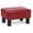 Burgundy Red, variant on Faux Leather Ottoman Footrest - 15x11x9 Coffee Brown Footstool - Small Lightweight Foot Rest for Living Room Bedroom - Multifunctional Ottoman Cube