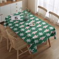 thumbnail image 2 of Green Christmas Tree and Snowflake Pattern Rectangle Tablecloth 60"x84",Waterproof Polyester Rectangle Table Cloth, Wipeable Spillproof Polyester Tablecloth for Dining, Camping, Indoor and Outdoor, 2 of 5