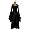 thumbnail image 2 of Roncen Women's Vintage Medieval Velvet Bell Sleeve Court-Style Dress - Elegant and Regal Look, 2 of 6