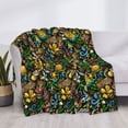 thumbnail image 3 of Uemuo Hawaiian Culture Symbols Printed Throw Blanket for Couch, Fluffy Fuzzy Blankets for Bed, Sofa, Cozy Flannel Faux Fur Blanket-50"x40", 3 of 6