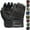 Black, variant on Weightlifting Gloves with Integrated Wrist Wrap Support Half Finger Body Building Gym Glove Green X-Large