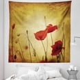 thumbnail image 1 of Vintage Tapestry, Flower and Buds on Ambient Dark Grunge Background Retro Effects Bohemian, Fabric Wall Hanging Decor for Bedroom Living Room Dorm, 5 Sizes, Cream and Red, by Ambesonne, 1 of 1