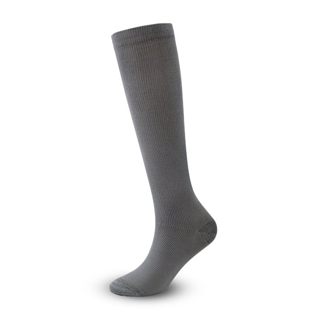 Compression Socks for Men & Women – Cycling Long Tube, Outdoor Fitness, Running & Sports Leg Support (grey,XXL)