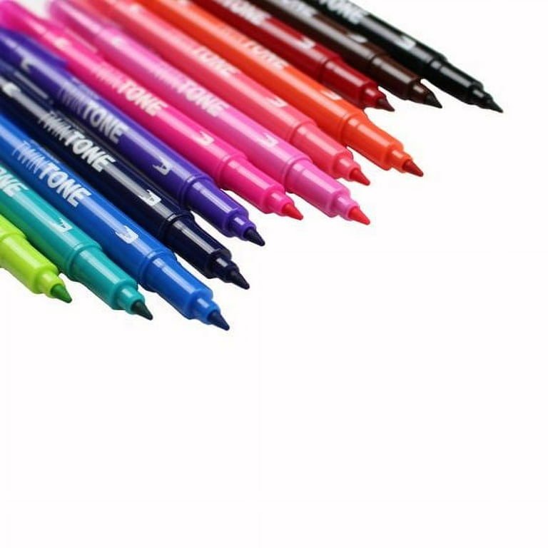  Tombow 61500 Twintone Marker Set, Bright, 12-Pack