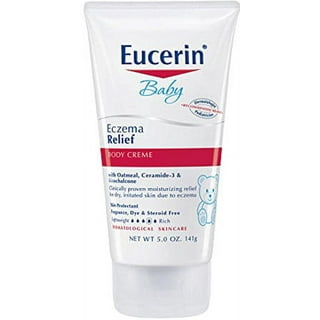  Eucerin Baby Eczema - Crema para bebés con eczema para bebés (5  onzas), gel de baño de prueba (.5 oz), crema para eccema para bebés,  paquete múltiple : Bebés