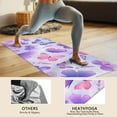 thumbnail image 4 of Purple Butterfly Lavender Pattern Hot Yoga Mat Towel Non Slip for Hot Yoga - Quick-Drying Yoga Mat Cover with 4 Corner Pockets with Travel Bag - Hot Yoga Towel Non Slip 70"x26", 4 of 6