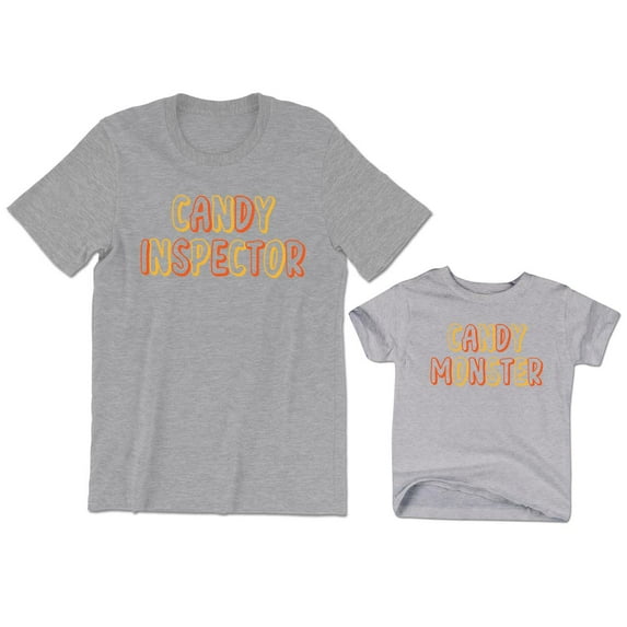 Candy Inspector Women's T-Shirt Funny Cute Candy Monster Kids Toddler Shirt Baby Bodysuit Halloween Family Matching Mommy Daughter Son Outfits