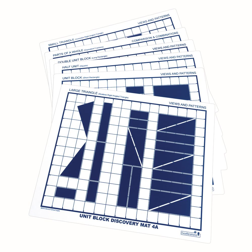 Excellerations Unit Block Discovery Mats - Set of 6