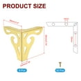 thumbnail image 2 of Uxcell Hollow Out Furniture Legs, Modern Metal Triangle Couch Feet Replacement Sofa Leg Gold 3.7 Inch, 2 of 5