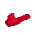 thumbnail image 3 of Agkizg Womens Indoor Outdoor Slides, Beach Walking Sandals, Squares Toe Flat Slide Sandals Bow Decorative Casual Indoor Outdoor Summer Daily Slippers, 3 of 7