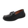 thumbnail image 3 of Domzle Women's Comfortable Faux Leather Penny Loafers Slip On Business Casual Dress Shoes Lightweight Office Work Flats Everyday Walking Shoes for Women Black, 3 of 7