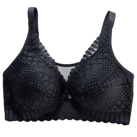 

BYDOT Women Summer Wireless Maternity Nursing Bra Floral Lace Seamless Breastfeeding Underwear Mesh Pregnant Support Brassiere