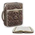 thumbnail image 2 of Xixirimido Bible Cover Case for Women Men, Quilted Large Bible Carrying Cases with Durable Handle, Biblical Study Accessories Christian Gifts, Abstract Skull Roses Brown Print, 2 of 7