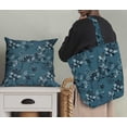 thumbnail image 5 of Soimoi Florals Print,Cotton Cambric, Quilting Fabric Sold by The Yard 42 Inch Wide, Medium Weight Cotton Fabric, SewingSupplies, Dark Teal Blue, 5 of 6