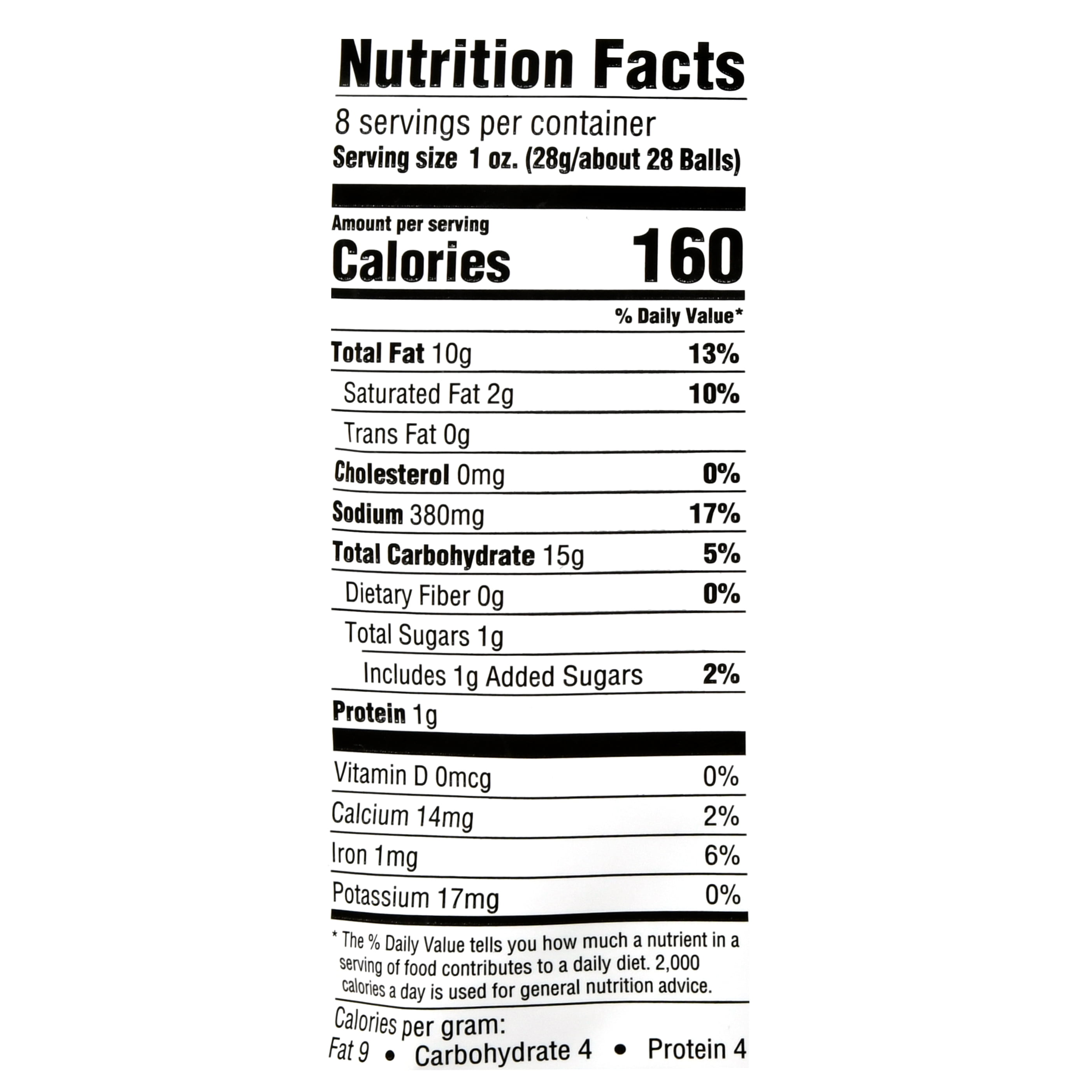 Great Value Cheese Balls, 8 oz