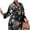 Black, variant on Abomasnow Women's Floral Long Satin Robes Plus Size Long Silk Robes Peacock Floral Kimonos Sleepwear Dressing Gown
