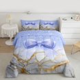 thumbnail image 2 of Castle Fairy Kids Teens Adults Cartoon Ribbon Bow-Tie 3 Pieces Queen Comforter Set,Bling Pink Glitter Ultra Soft Bedding Sets,Marble Stone Pattern Bedding Comforter Set Breathable, 2 of 8