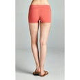 thumbnail image 5 of Essential Basic Junior Women Fold Over Low Rise Short Cotton Spandex Yoga Dance, 5 of 7