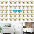 thumbnail image 2 of Dazone Cabinet Door Knobs, 40 Pack Stainless Steel Cabinet Knobs Door Handles Cupboard Drawer Kitchen Hardware Pulls With Screws,Round Pull Knobs, Gold, 2 of 9