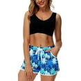 thumbnail image 5 of Women 4th of July Board Shorts Hawaiian Tropical Print Beach Swim Shorts with Pockets, 5 of 10