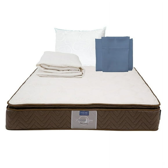 Colchón Queen Size Restonic Nautilus + Almohada Osos + Protector  + Sábanas Basic
