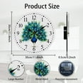 thumbnail image 2 of MDF Printed Wall Clock for Home Living Room Bedroom Decoration Flat Round Peacock 300mm, 2 of 7