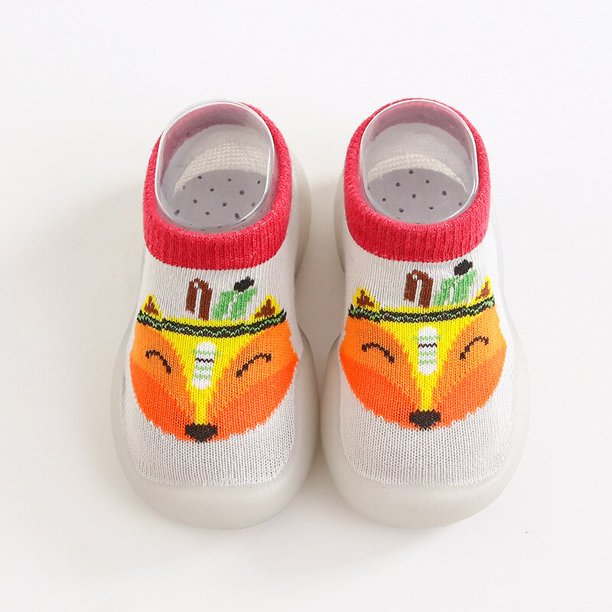 Zapatos antideslizantes para niños, calcetines antideslizantes de algodón para bebés recién nacidos y niñas pequeñas, zapatillas de interior de dibujos animados con suela de goma para niños pequeños Tan Jianjun unisex