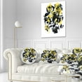 thumbnail image 3 of Designart Fractal Golden Black Structure - Contemporary Throw Pillow - 12x20, 3 of 5
