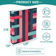 thumbnail image 3 of FORMRS 3 Ring Binder 1.5 inch with Pockets Set of 2 Clip Board 200 Sheets Capacity, Navy Blue Stripes, 3 of 8