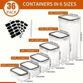thumbnail image 2 of 36 Pack Airtight Food Storage Containers Set with Labels & Marker- Leak-Proof, BPA-Free, Flip-Top Lids, Perfect For Kitchen Pantry Organization, Storage for Flour, Sugar, Cereal, 2 of 7